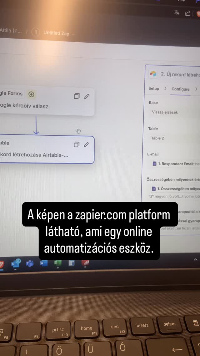 #automatizáció #aiautomatizálás #zapier #airtable #aimegoldások #onlinevállalkozás
